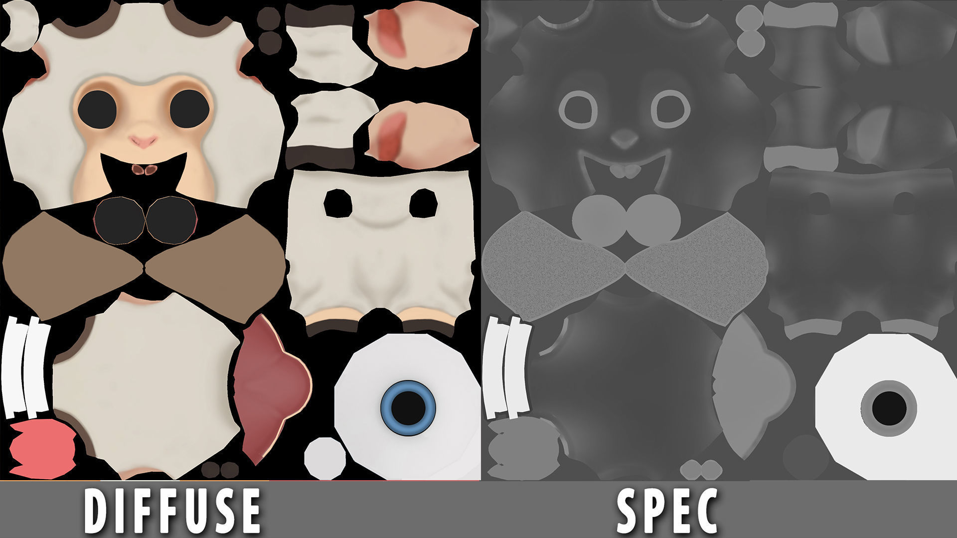 Sheep  Cartoon Low-poly 3D model_8