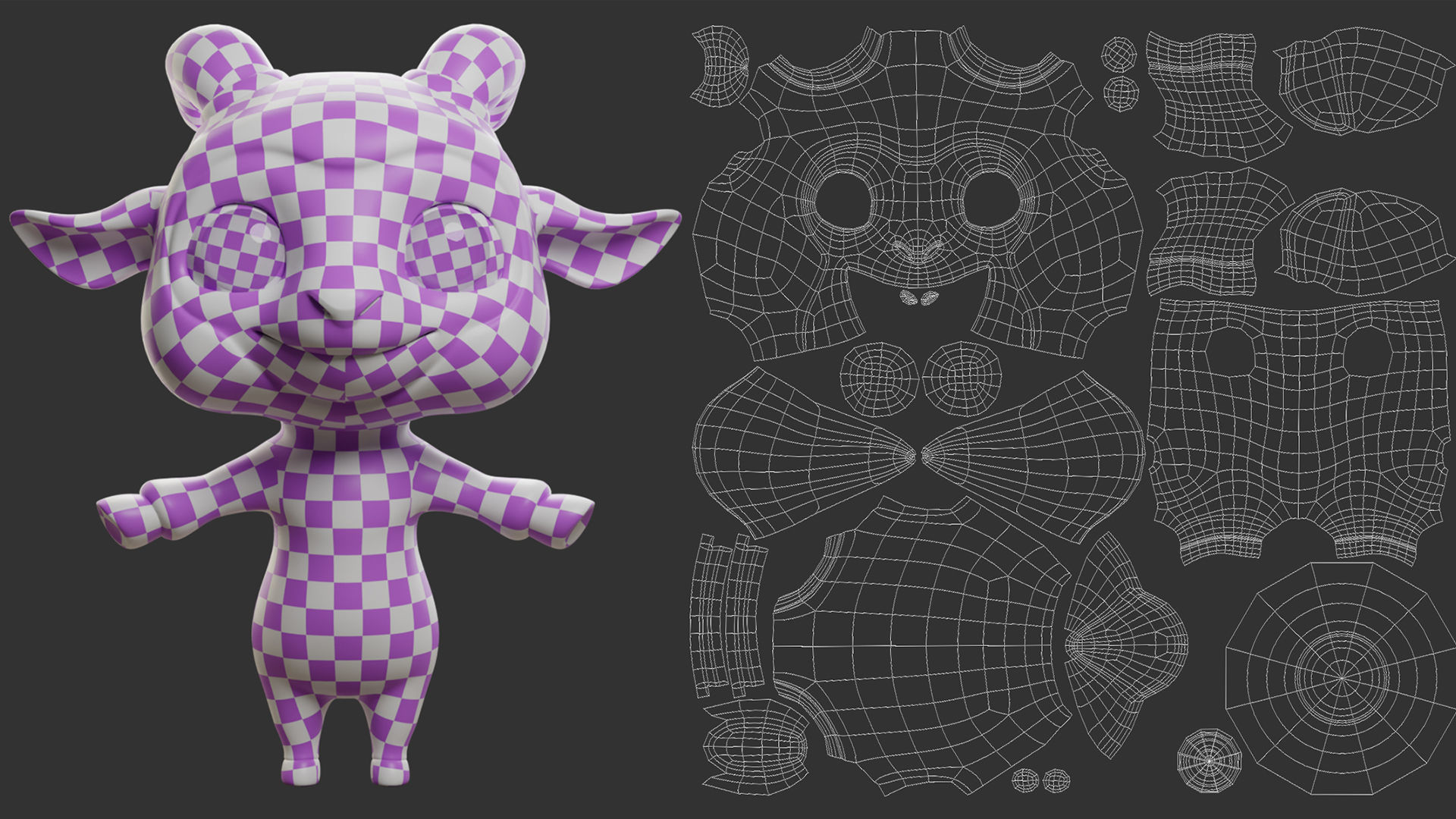 Sheep  Cartoon Low-poly 3D model_7