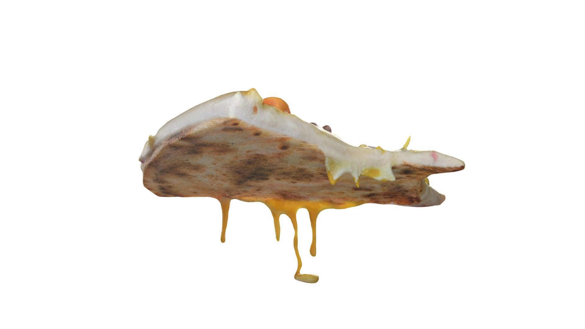 Pizza  slice 10   Low-poly 3D model_5