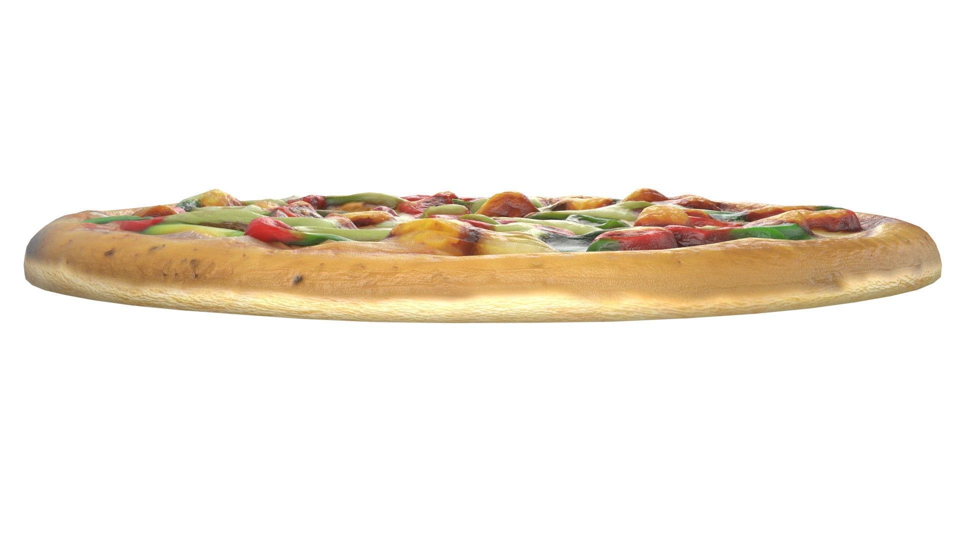 Pizza 11  Low-poly 3D model_5