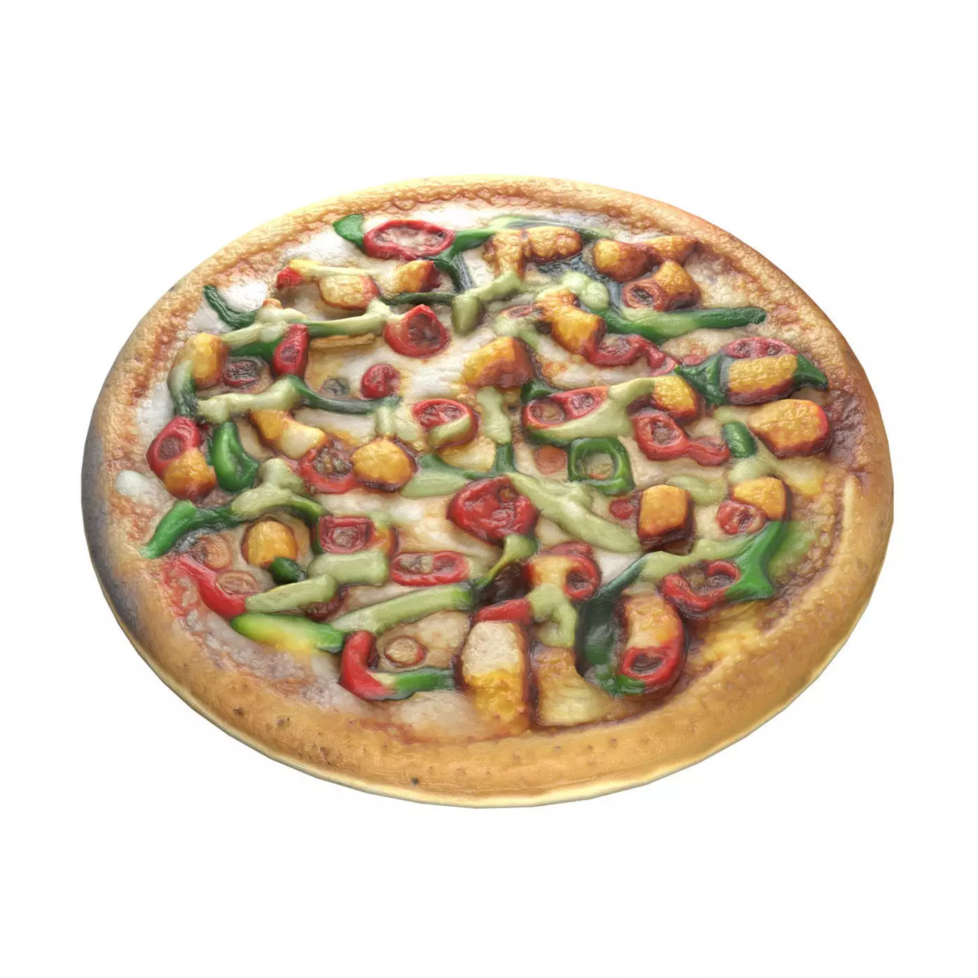 Pizza 11  Low-poly 3D model_0