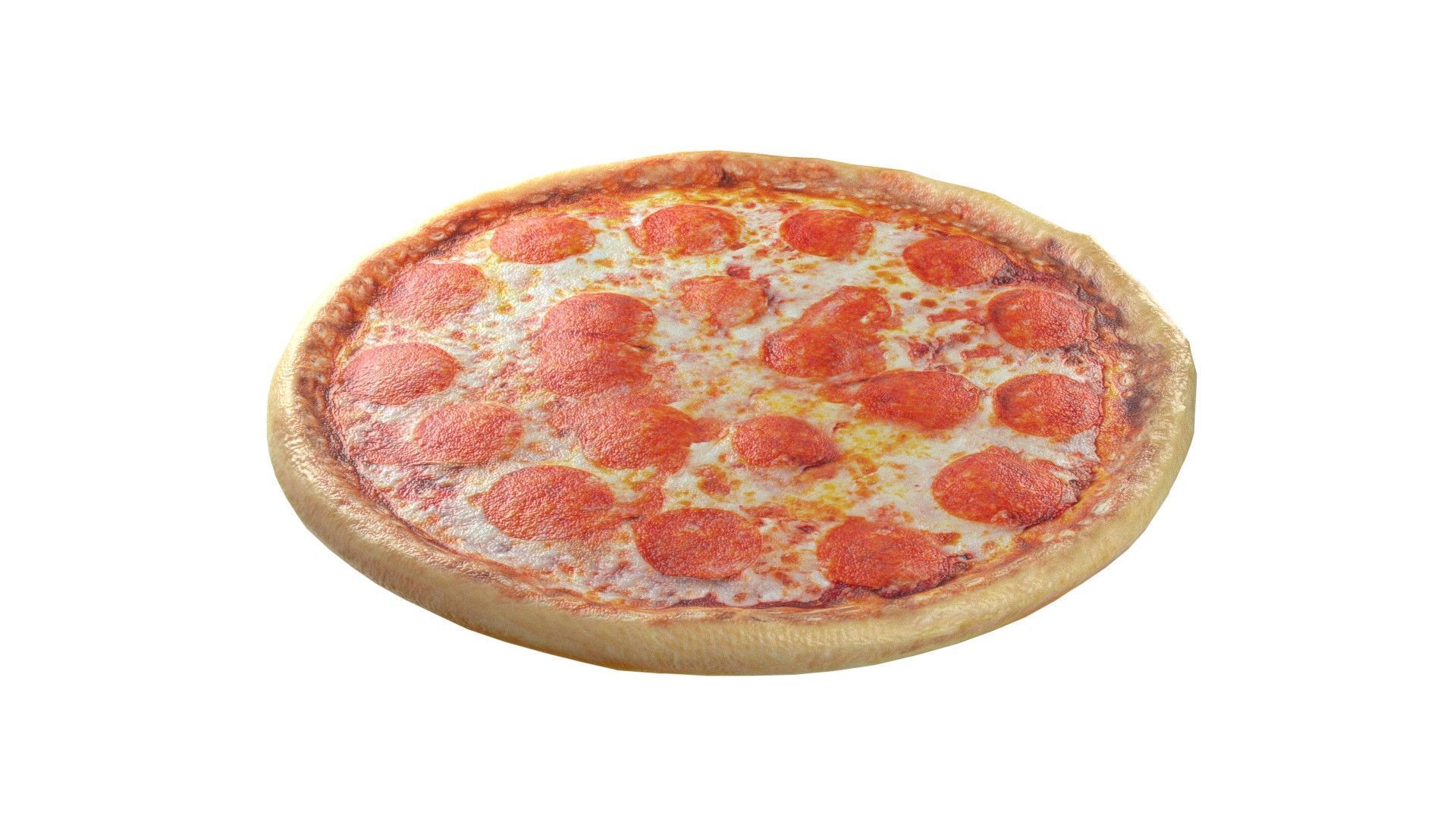 Pizza 12  Low-poly 3D model_1