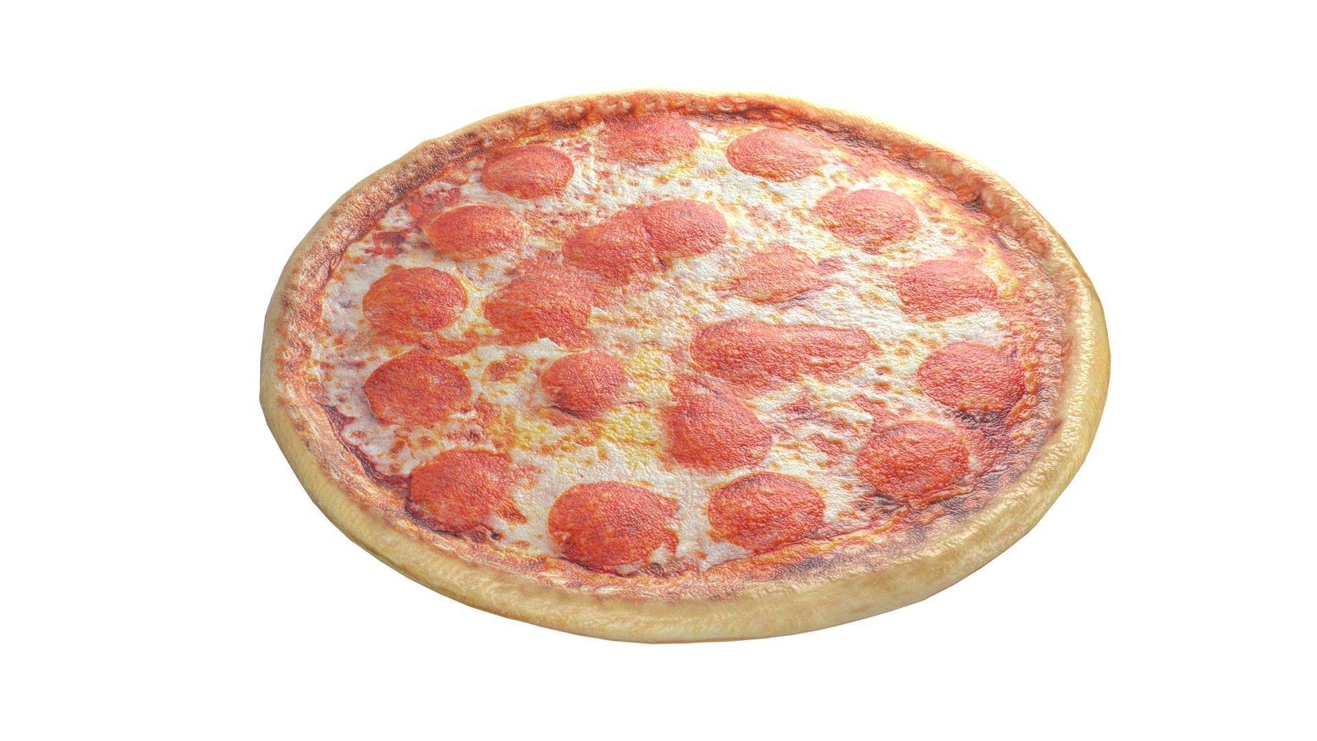 Pizza 12  Low-poly 3D model_2