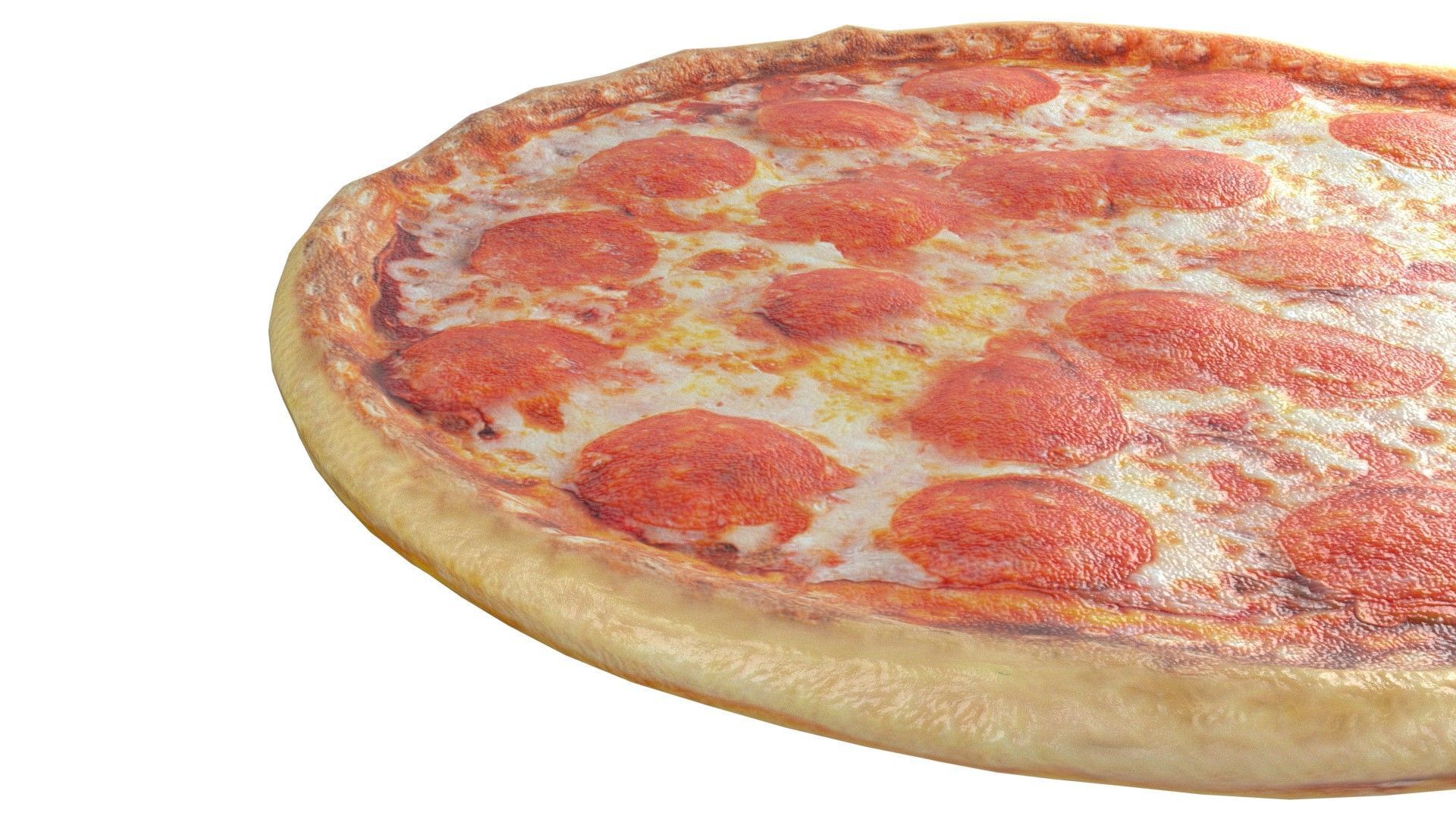 Pizza 12  Low-poly 3D model_4
