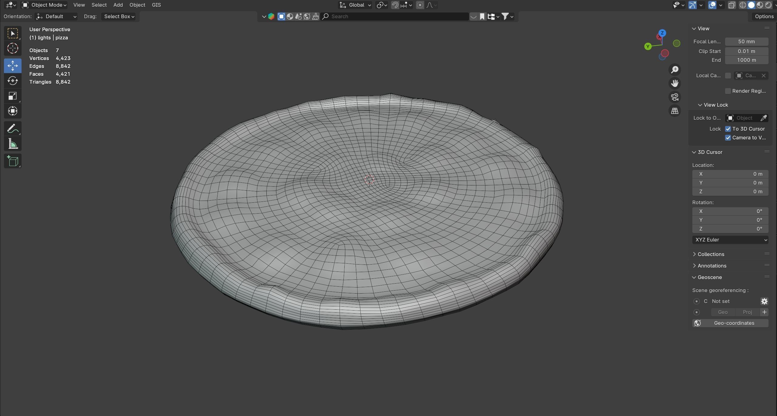 Pizza 12  Low-poly 3D model_7
