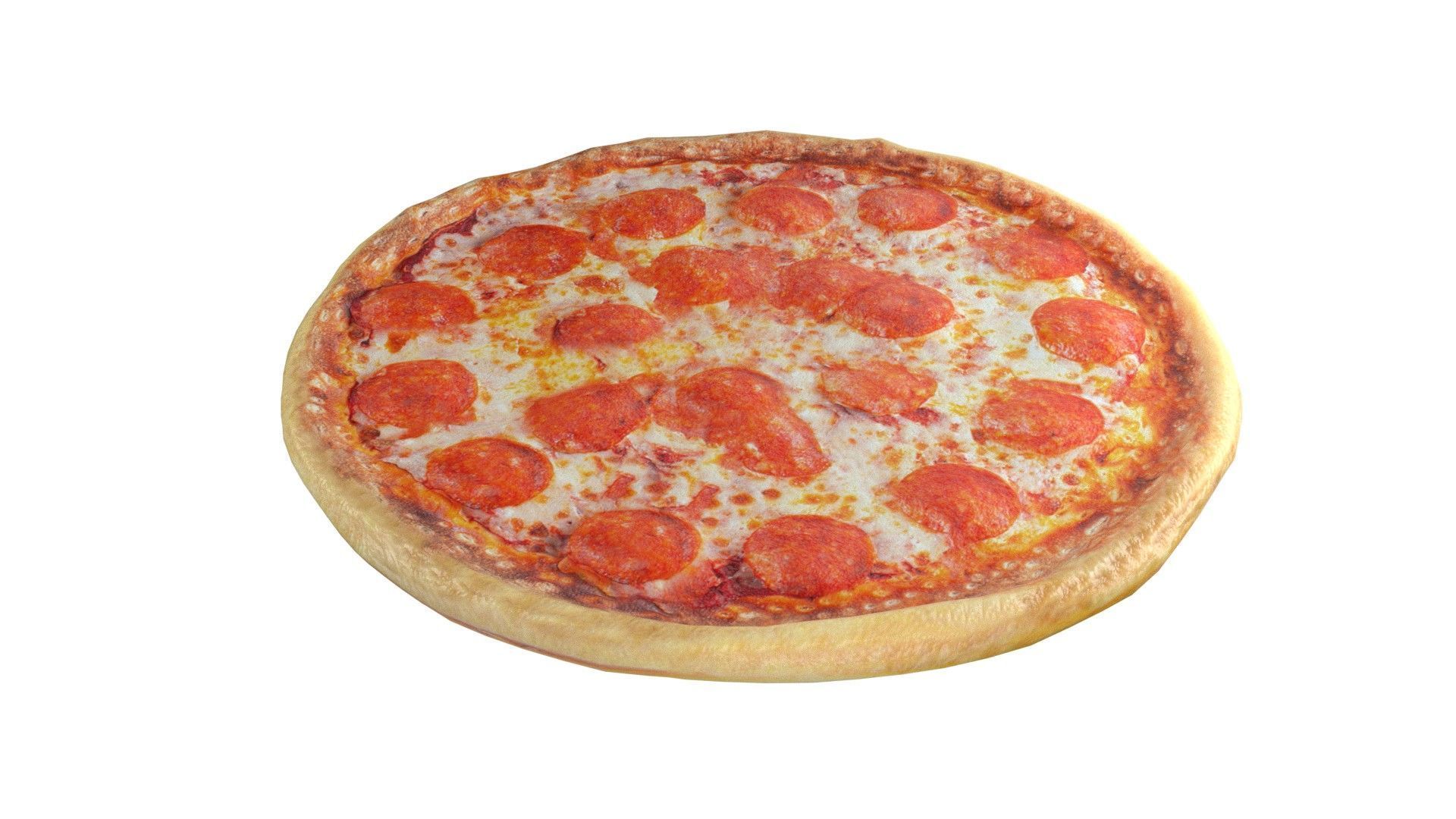 Pizza 12  Low-poly 3D model_3