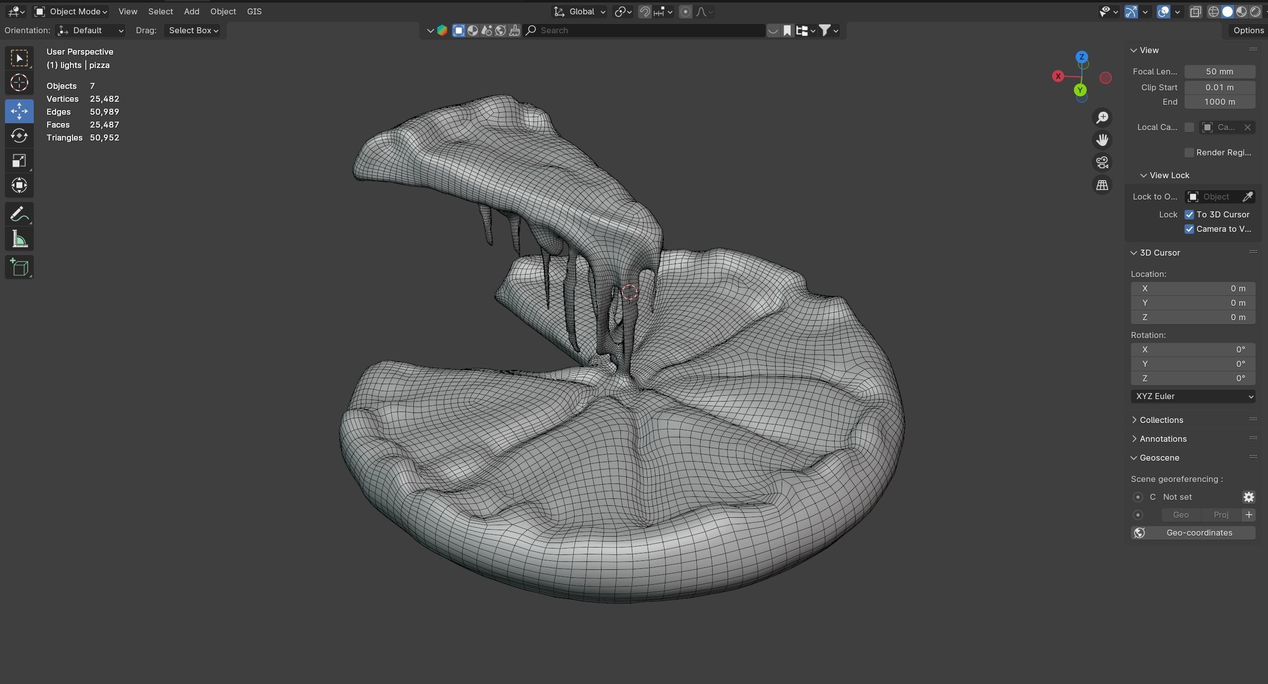 Pizza 15  Low-poly 3D model_9