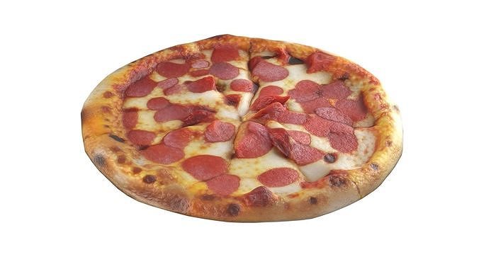 Pizza 18  Low-poly 3D model 4