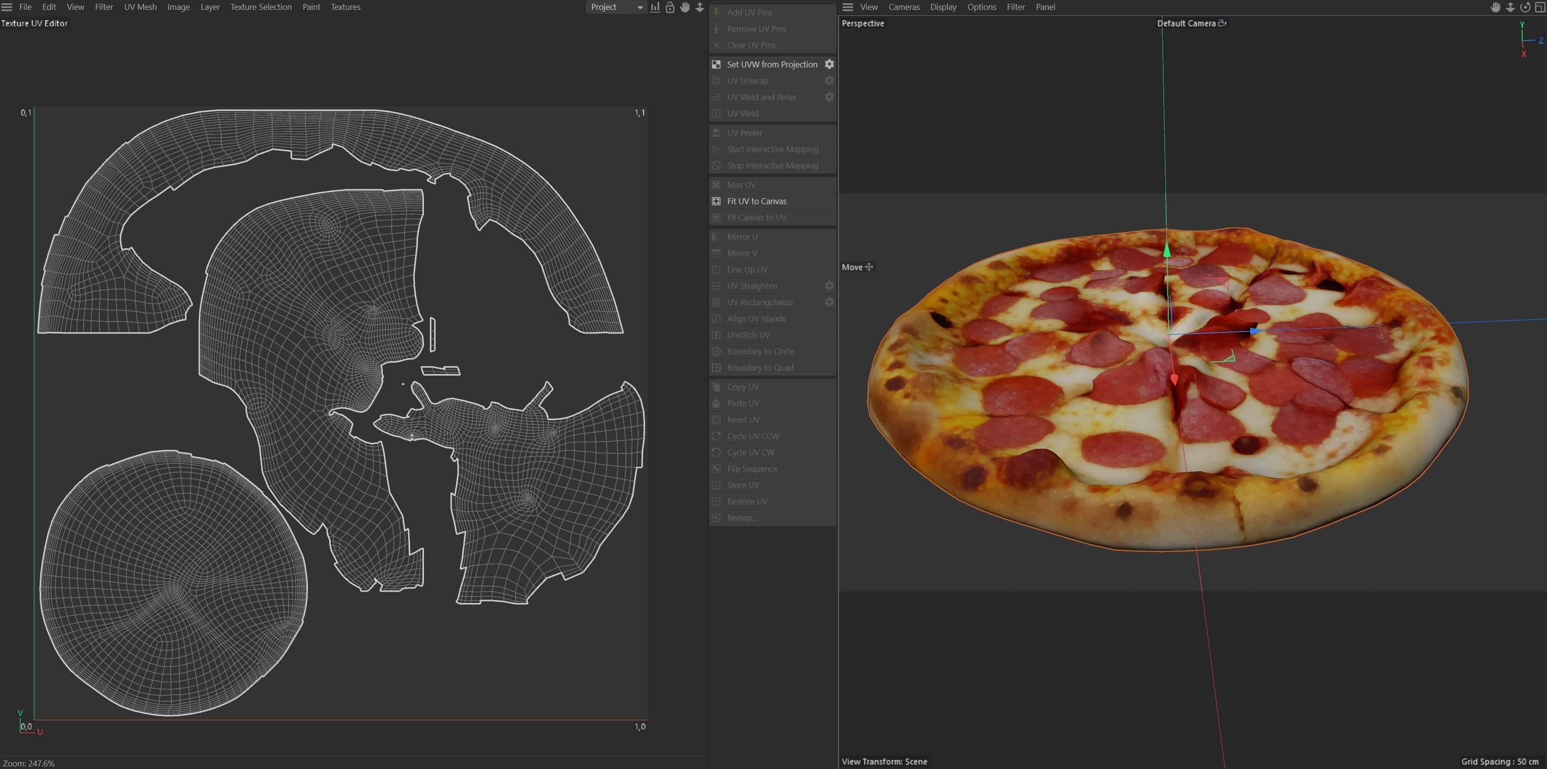 Pizza 18  Low-poly 3D model_7