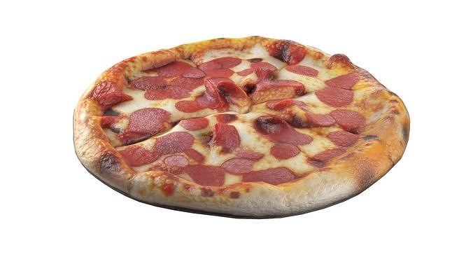 Pizza 18  Low-poly 3D model 2