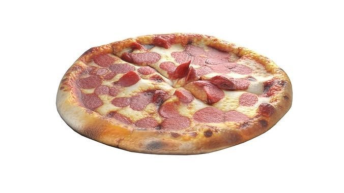 Pizza 18  Low-poly 3D model 3
