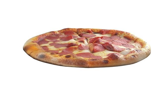 Pizza 18  Low-poly 3D model 6