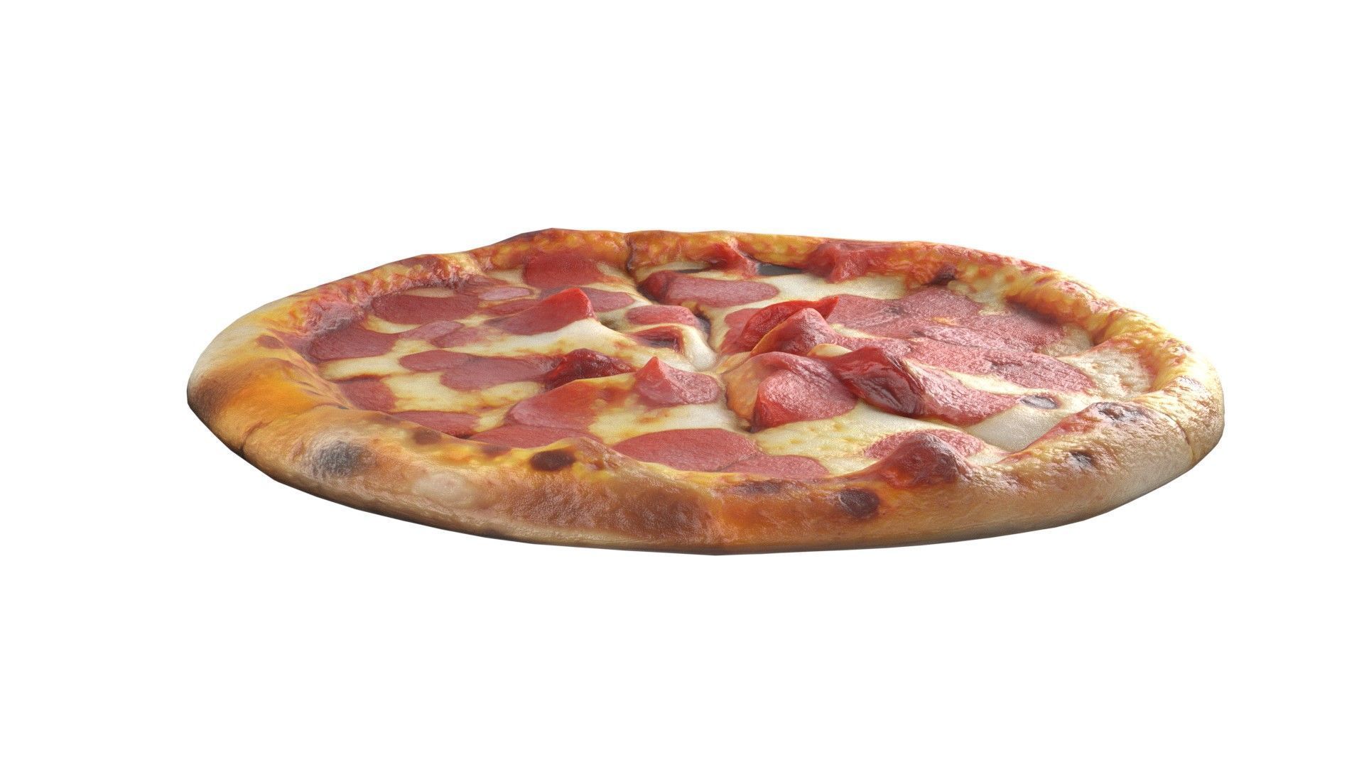 Pizza 18  Low-poly 3D model_5