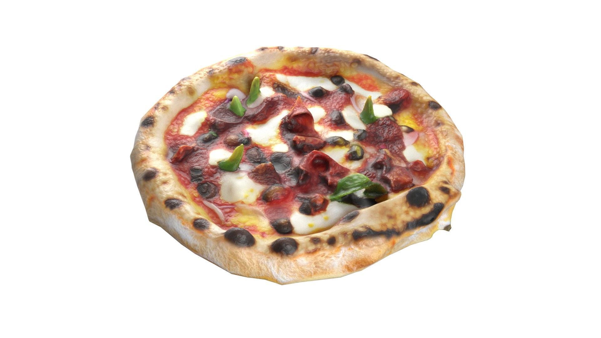 Pizza 19    Low-poly 3D model_2