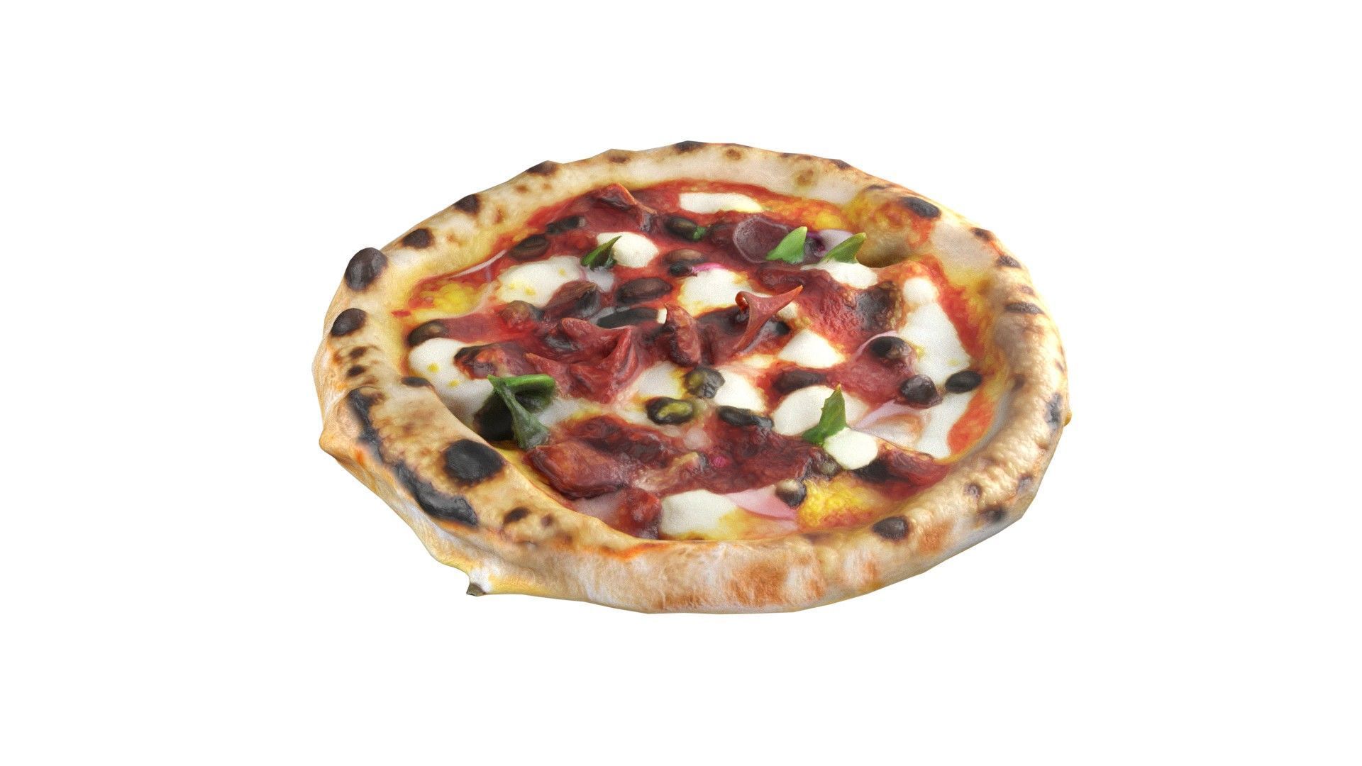 Pizza 19    Low-poly 3D model_1