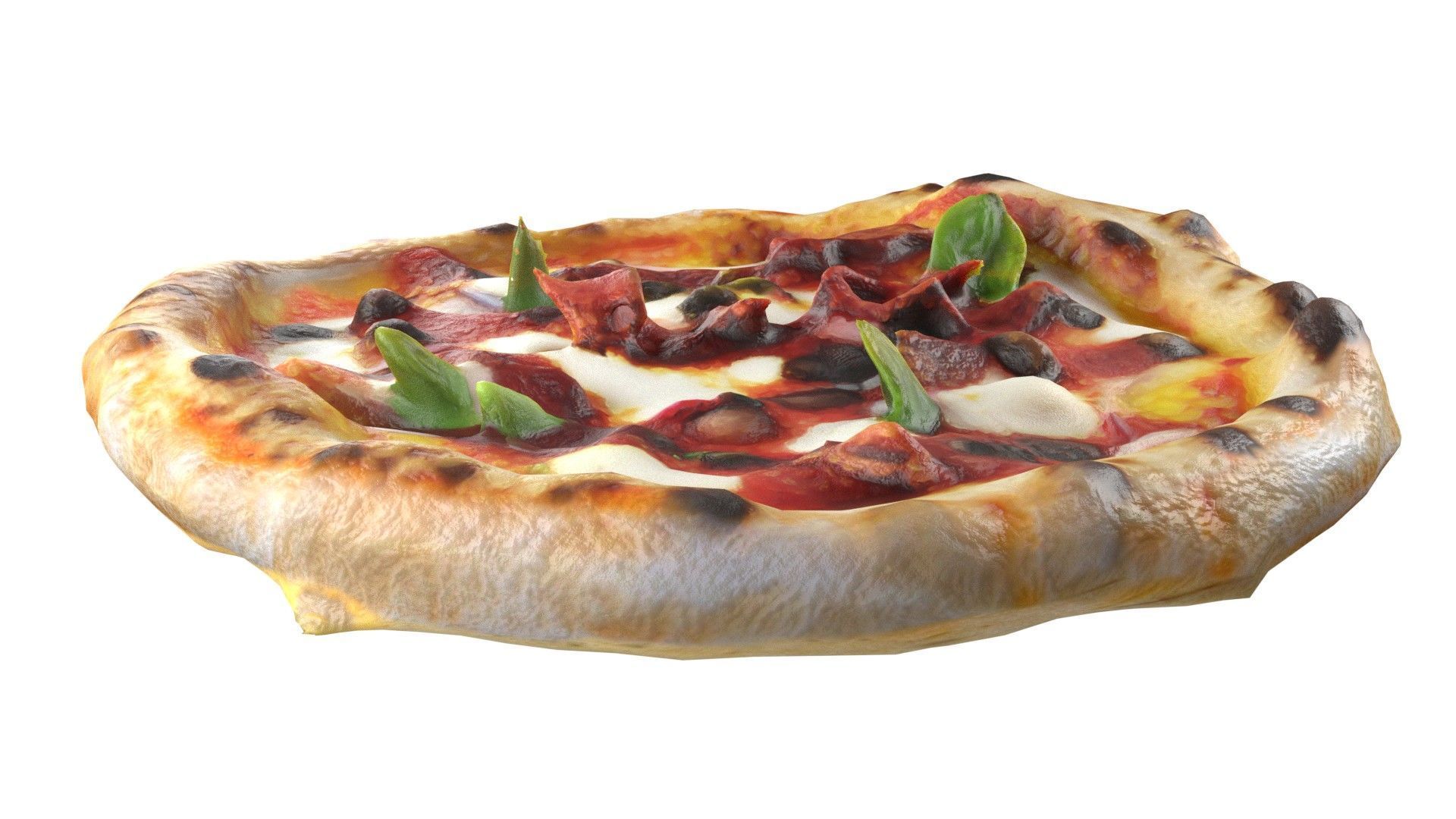 Pizza 19    Low-poly 3D model_4