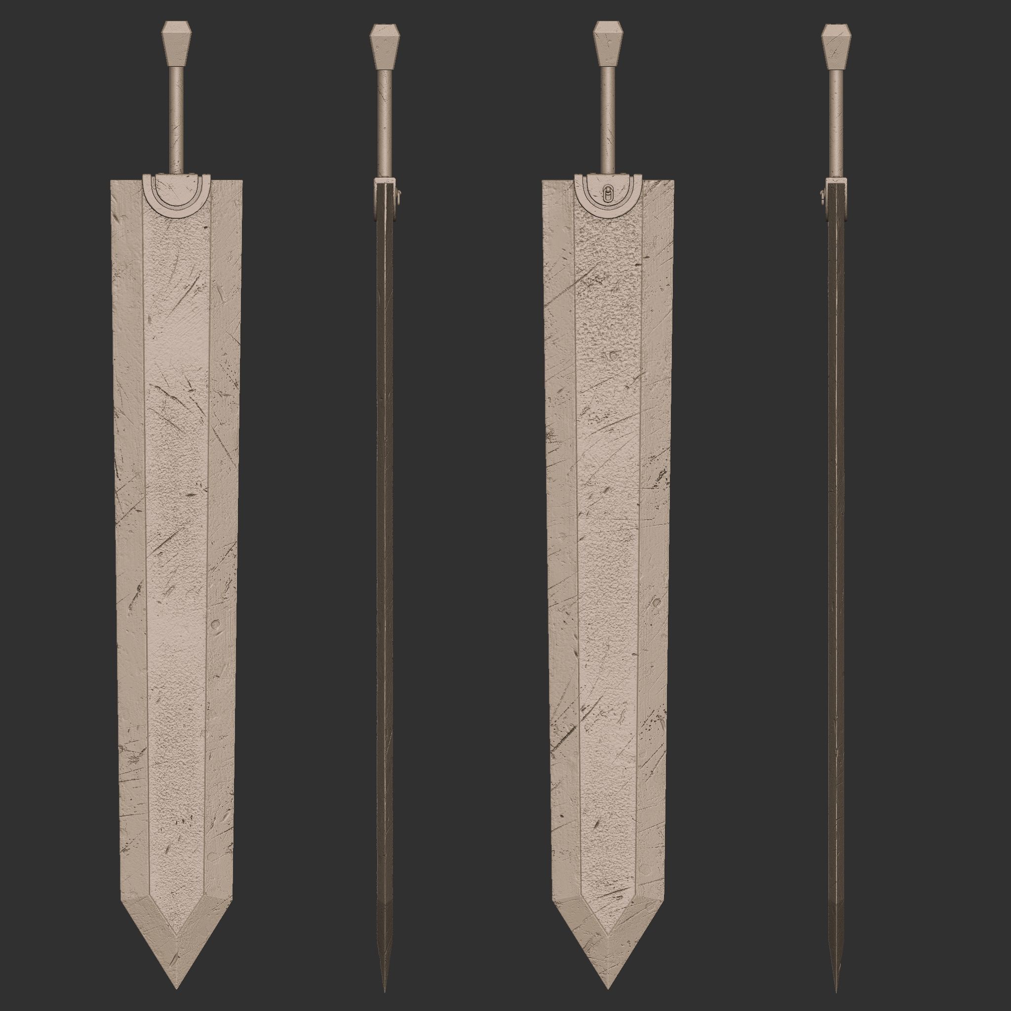 berserk Guts sword  3D print model_2
