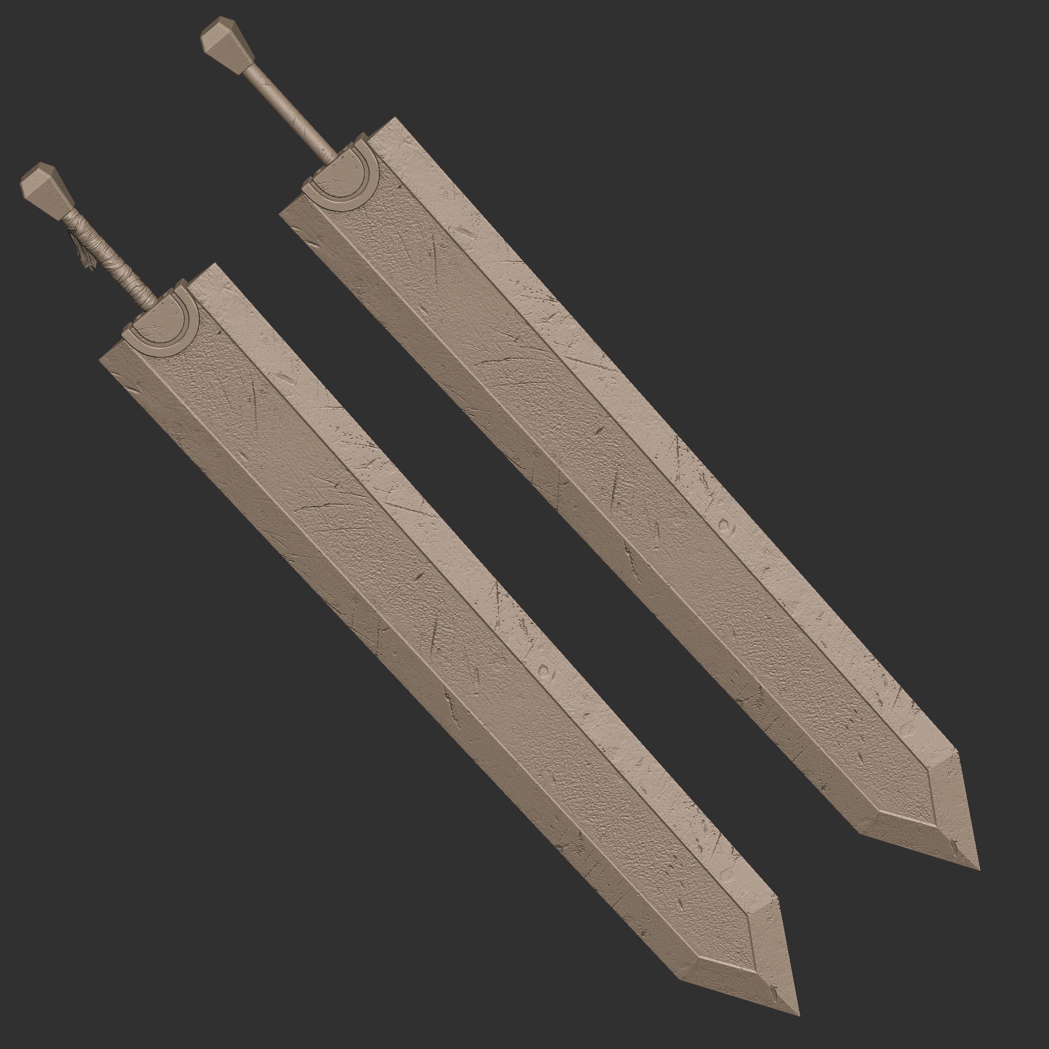 berserk Guts sword  3D print model_5