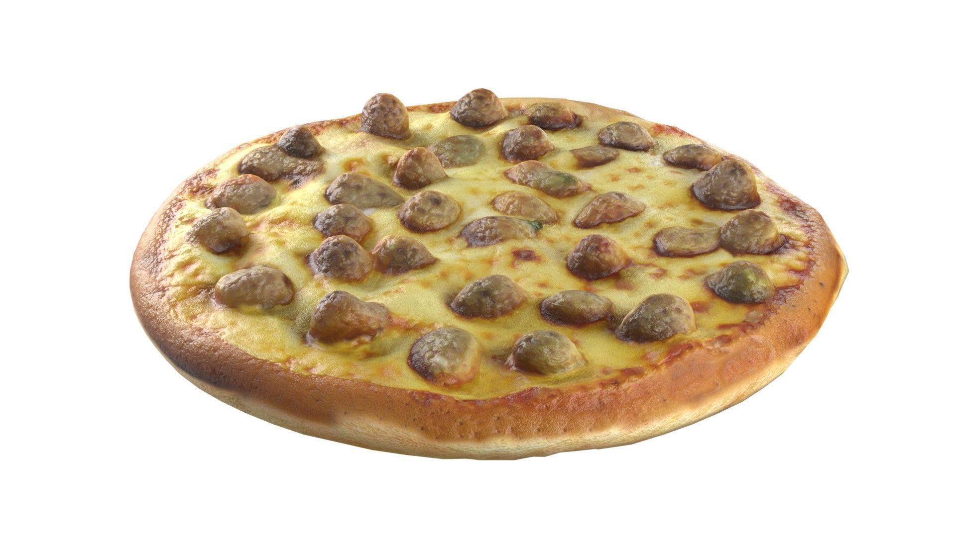 20 Pizza and Slices Collection   Low-poly 3D model_19