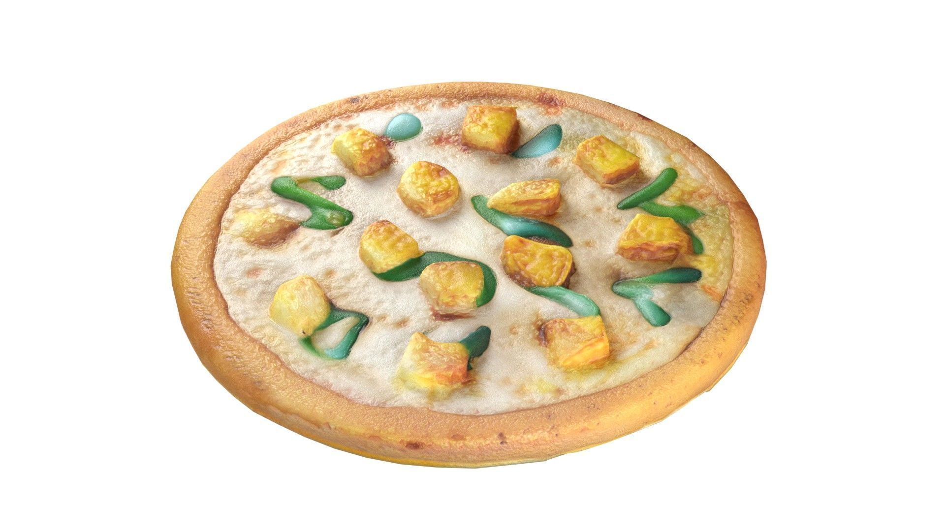 20 Pizza and Slices Collection   Low-poly 3D model_15