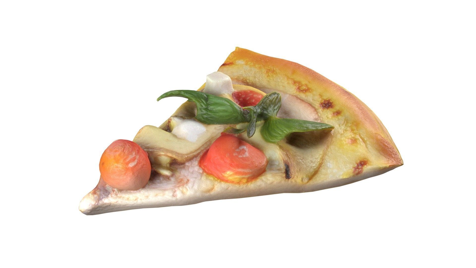 20 Pizza and Slices Collection   Low-poly 3D model_6