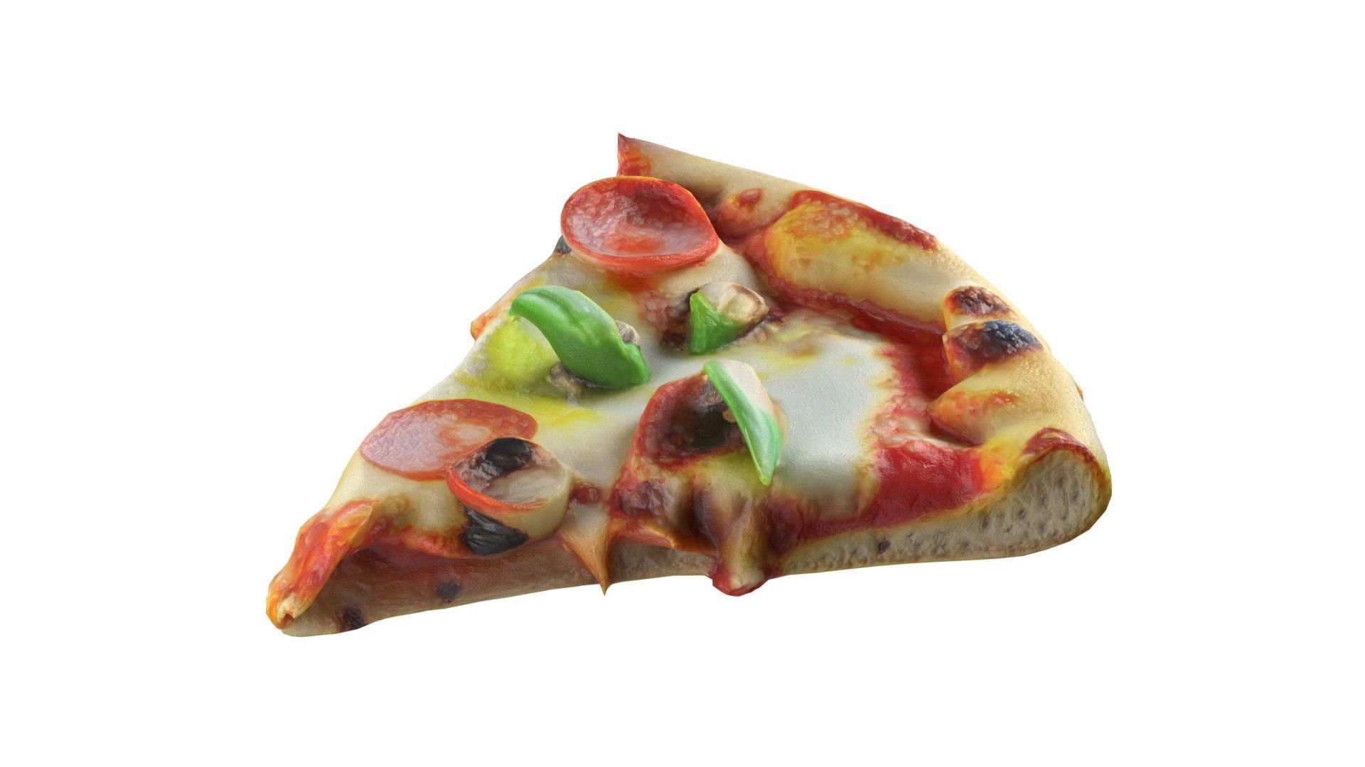 20 Pizza and Slices Collection   Low-poly 3D model_2