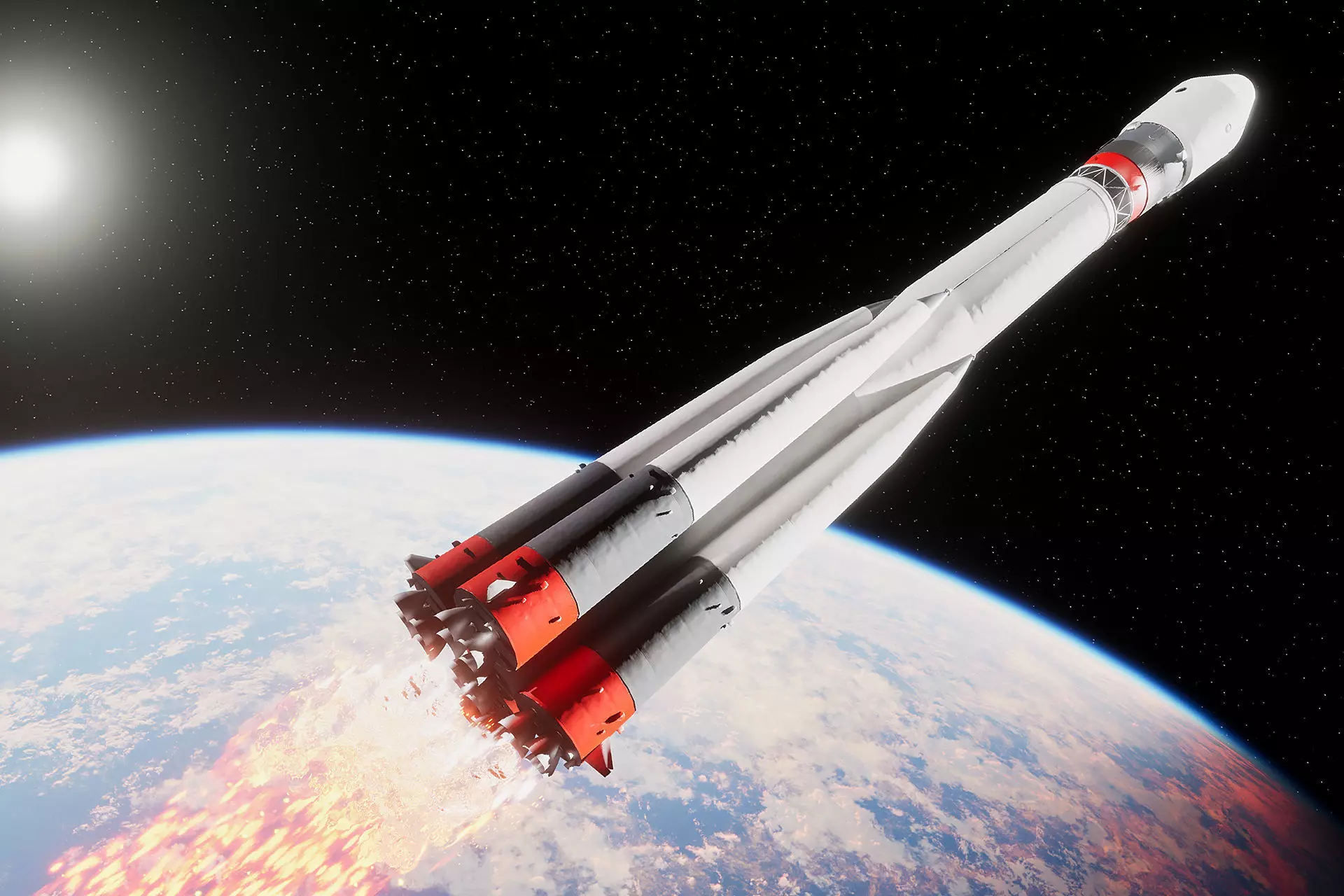 Spaceship Rocket Low-poly 3D model_0