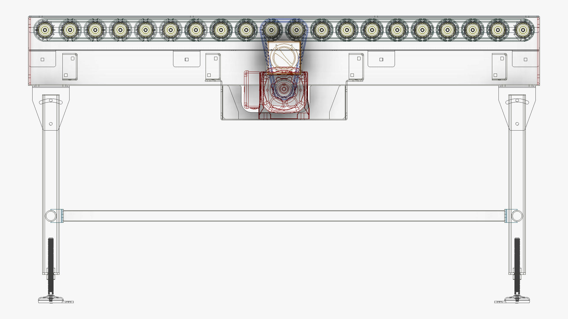 Roller Conveyor 01 Low-poly 3D model_13
