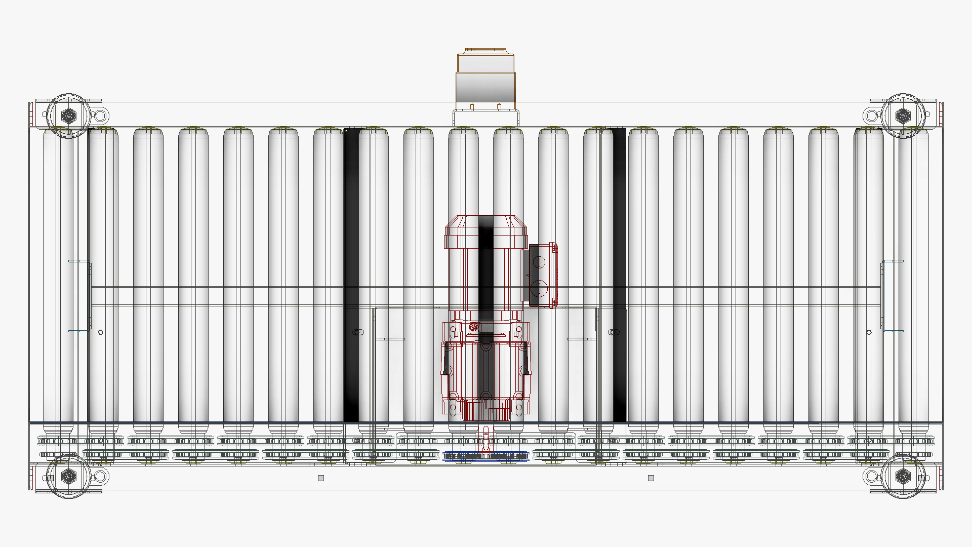 Roller Conveyor 01 Low-poly 3D model_15