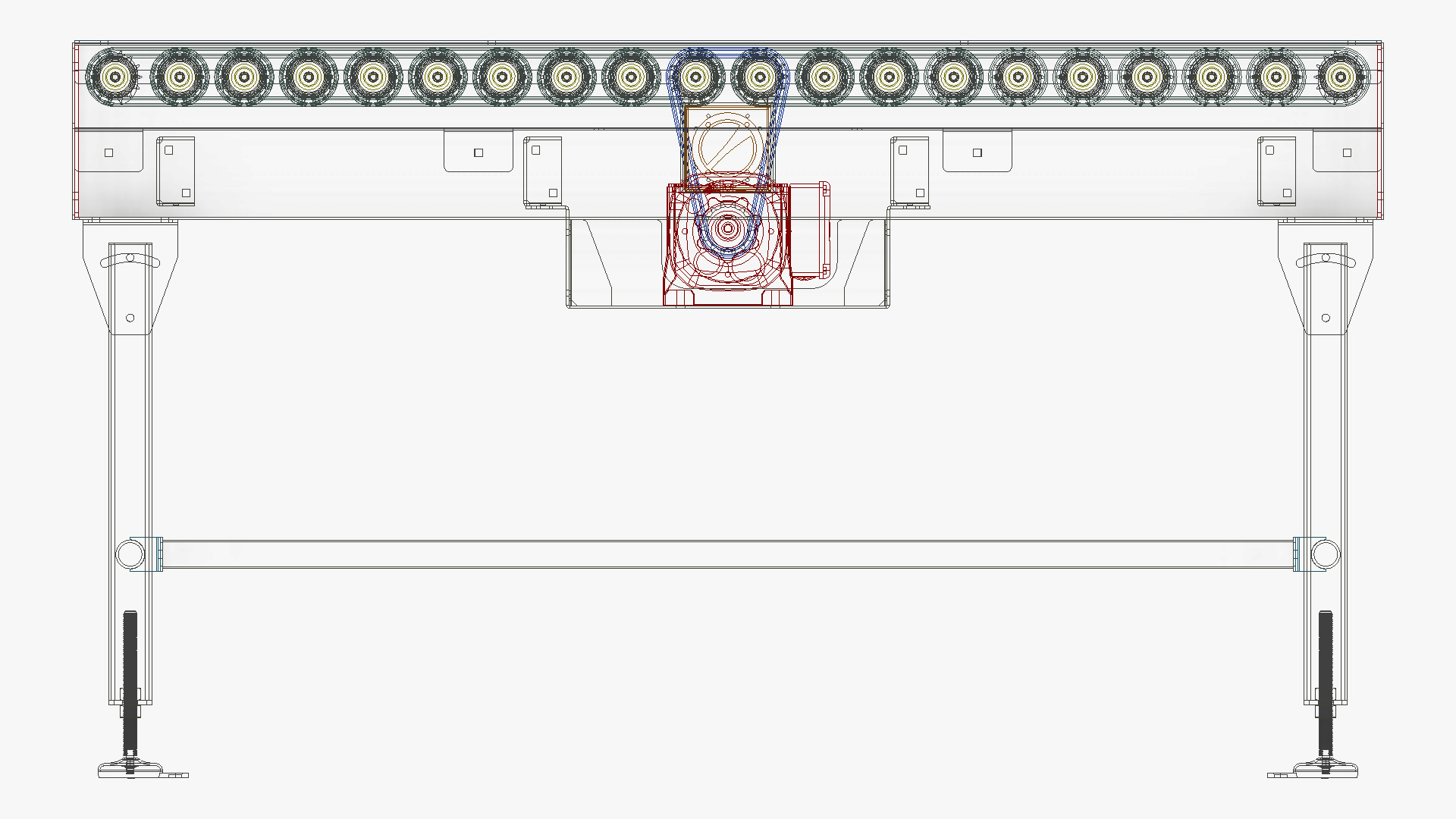 Roller Conveyor 01 Low-poly 3D model_14