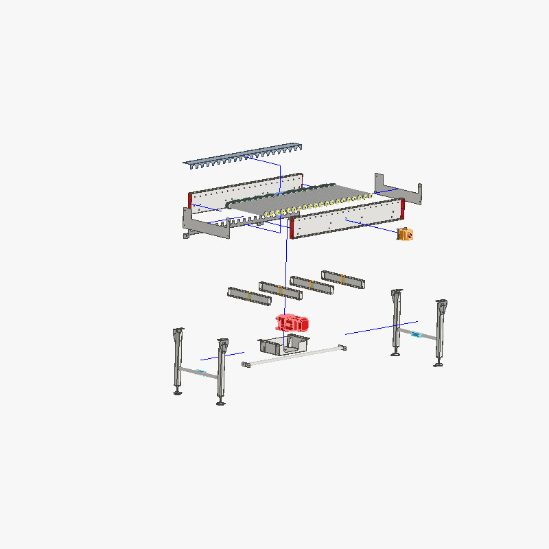 Roller Conveyor 01 Low-poly 3D model_1