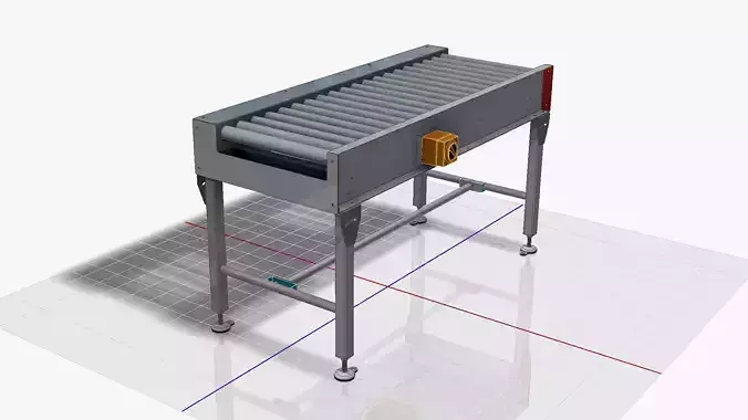 Roller Conveyor 01 Low-poly 3D model