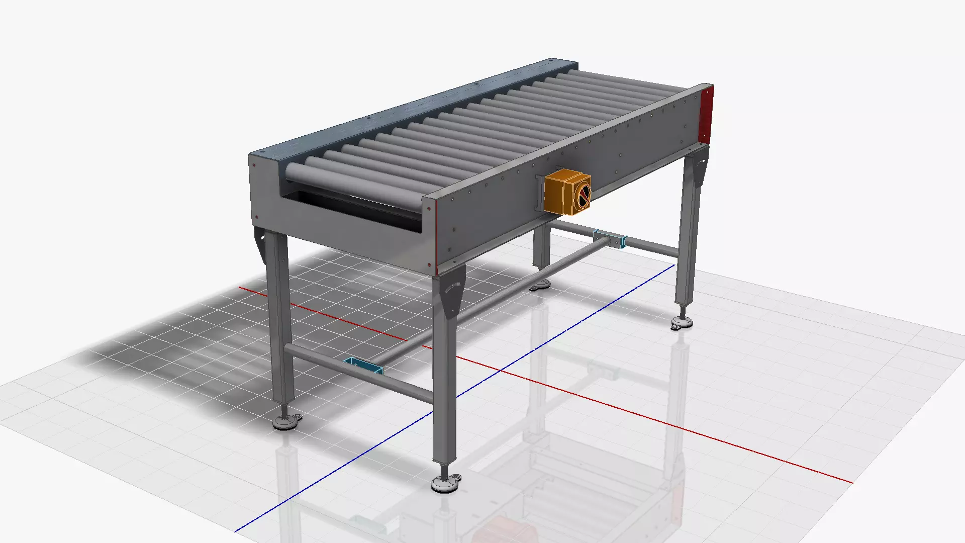 Roller Conveyor 01 Low-poly 3D model_0