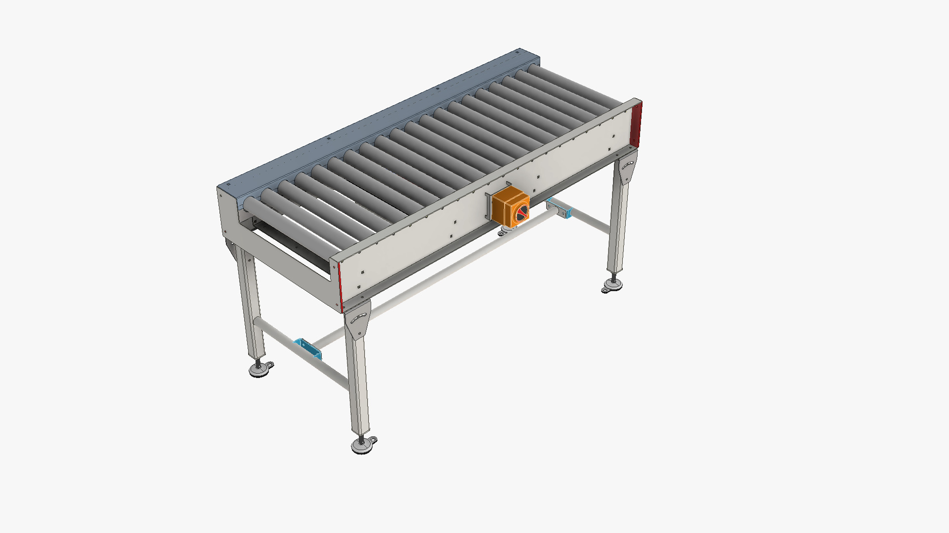 Roller Conveyor 01 Low-poly 3D model_7