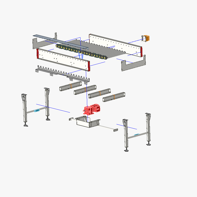 Roller Conveyor 01 Low-poly 3D model_4