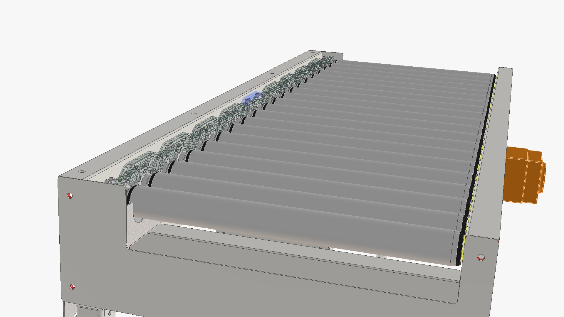 Roller Conveyor 01 Low-poly 3D model_9