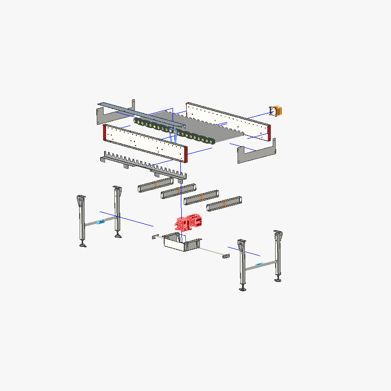 Roller Conveyor 01 Low-poly 3D model_2