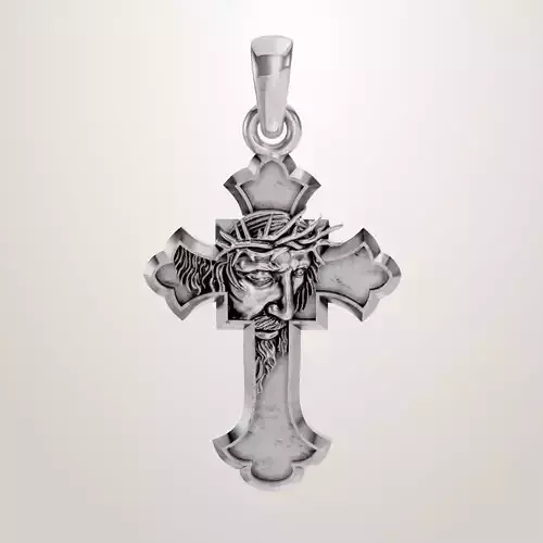 Jesus Christ Cross Pendant Necklace Jesus Face Cross Men Vintage