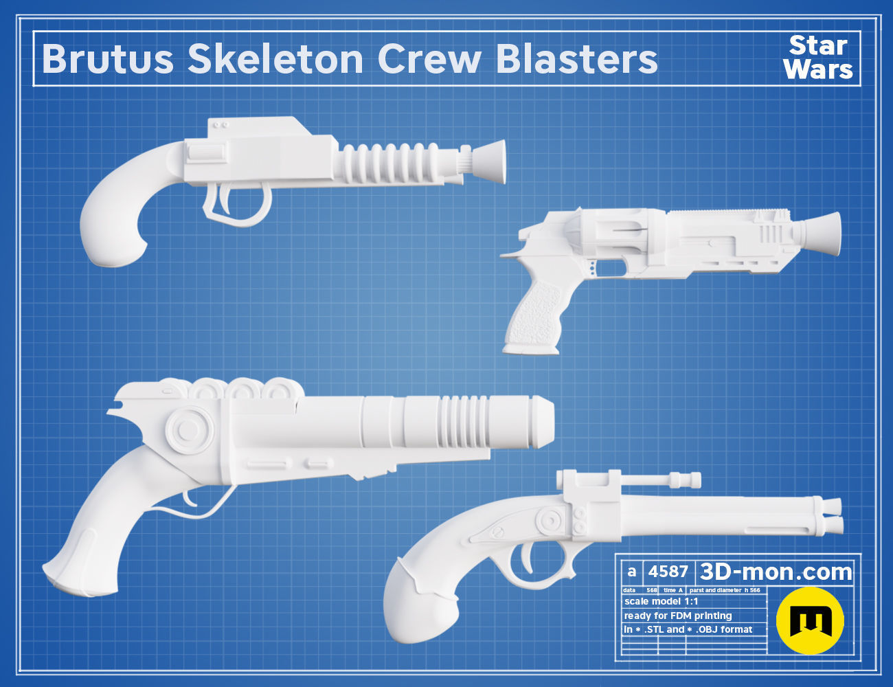 Brutus Skeleton Crew Blasters 3D print model