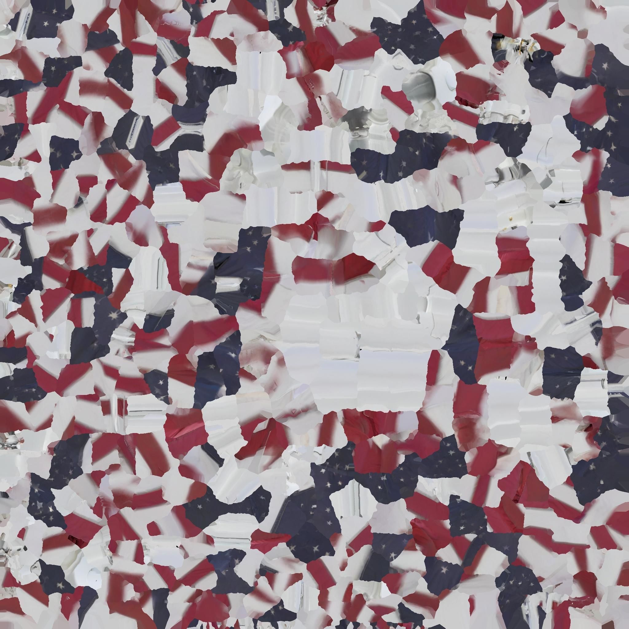 USA Flag on Flagpole 3D model_2