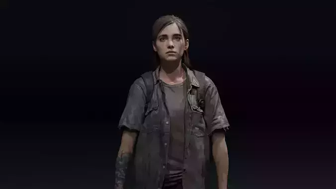 The Last of Us Part II Ellie 3D model The Last of Us Part II Ellie 3D model