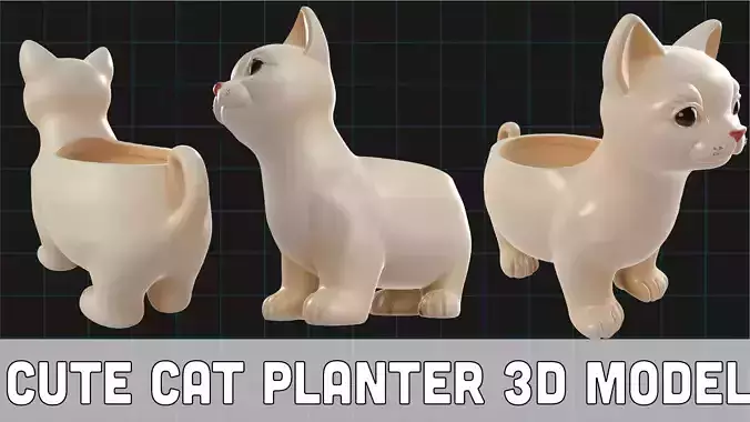 Cute Cat Planter Animal Pot for Plants 