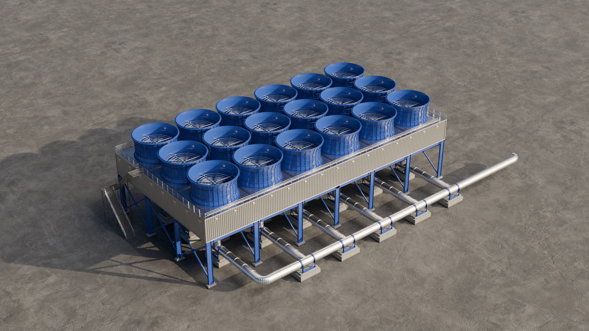 Air Cooled Condenser 3D model_1