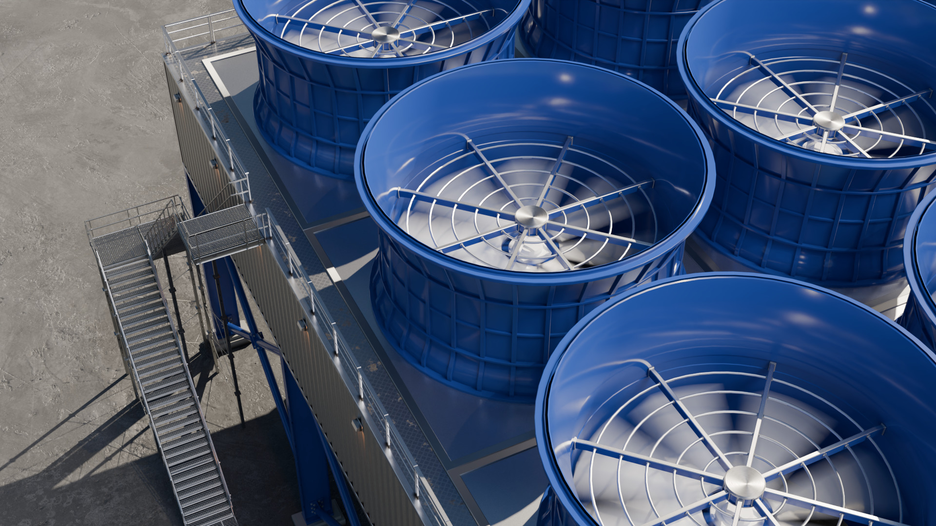 Air Cooled Condenser 3D model_2