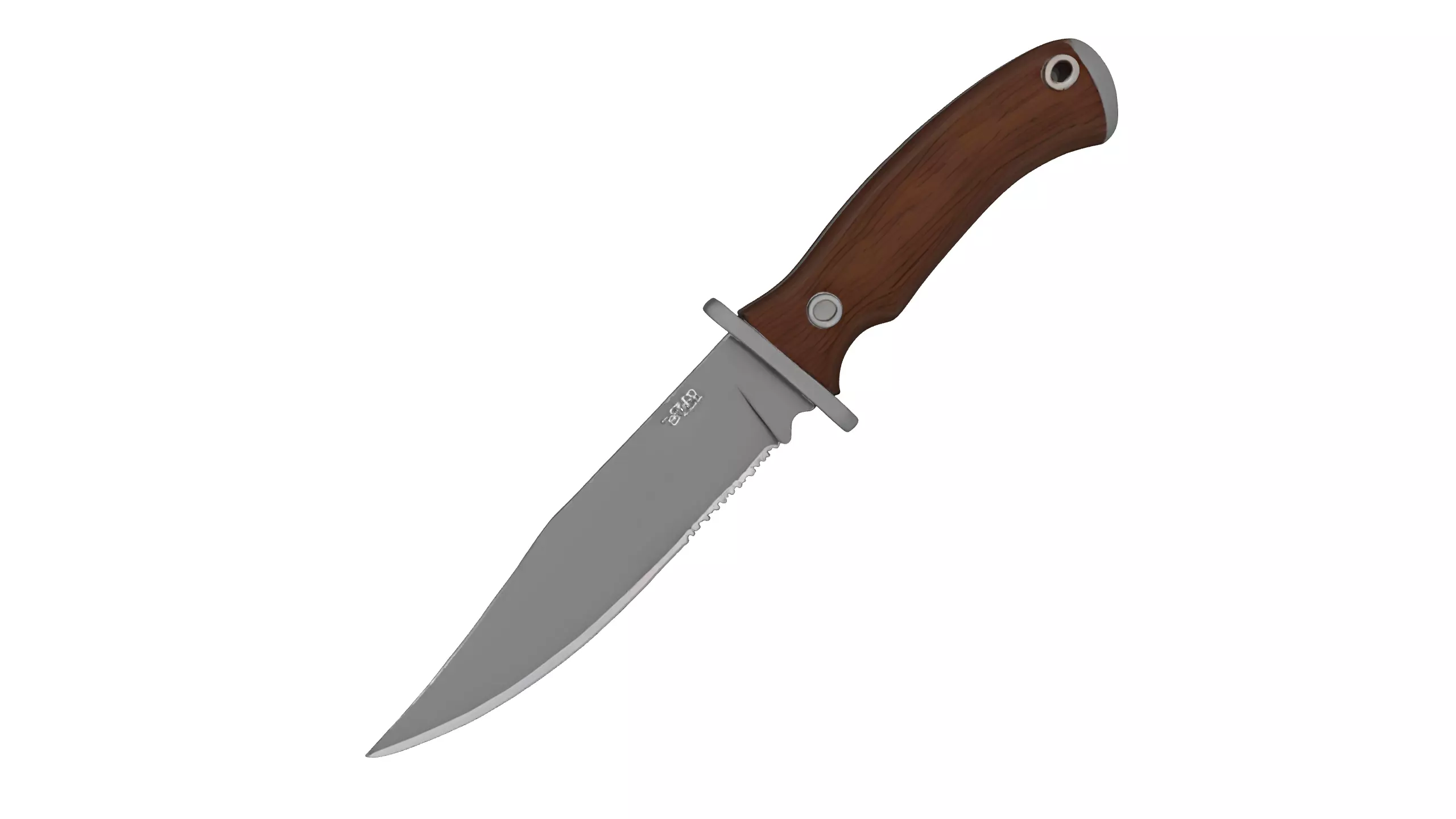 Knife Low-poly 3D model_0