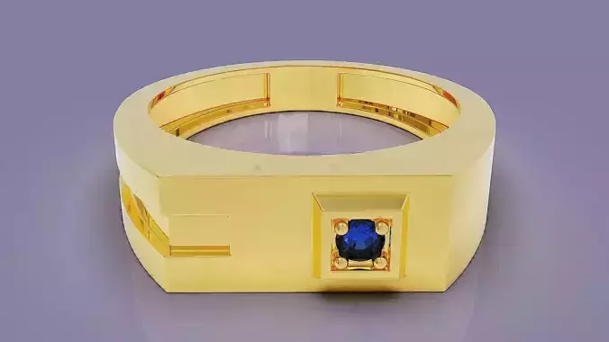 Prong set diamond wedding ring for men