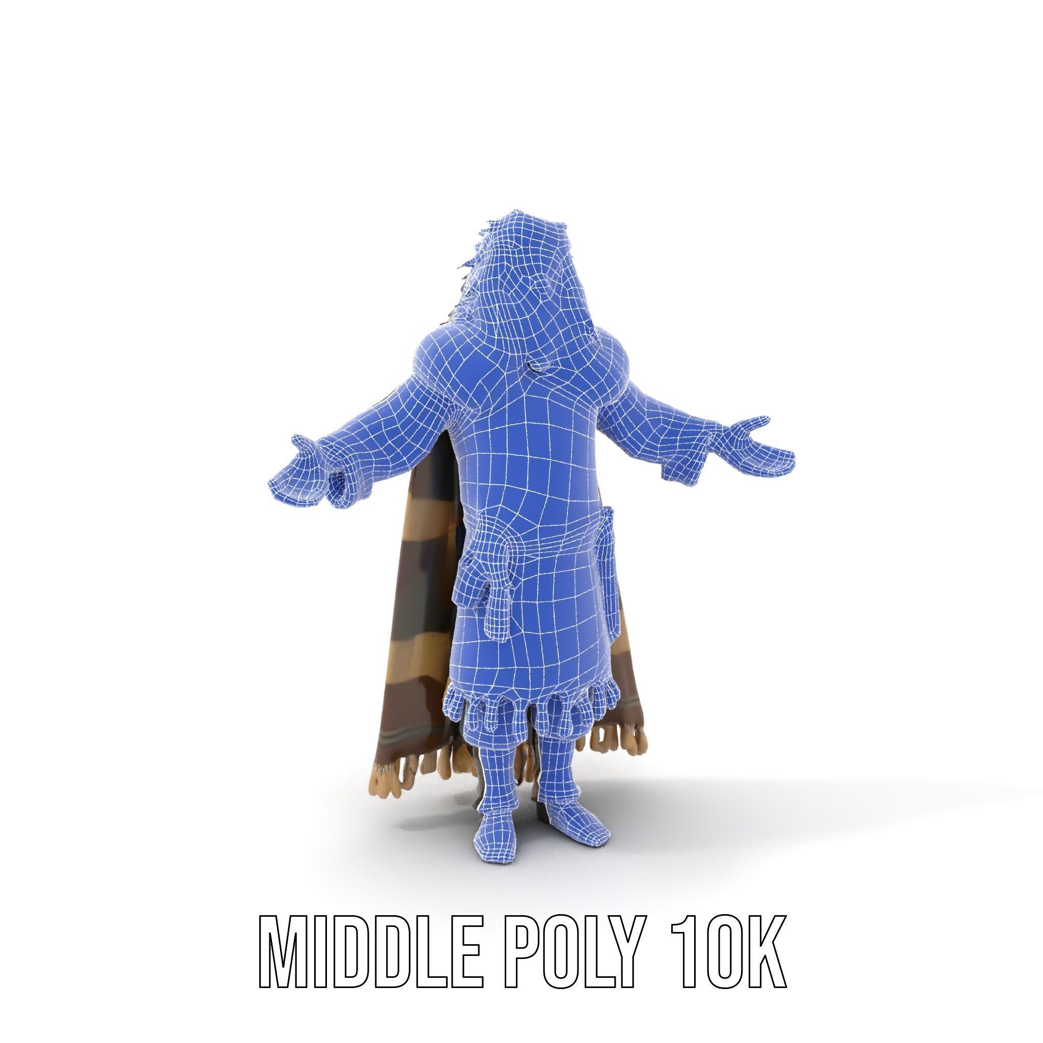 Nomadic Warrior Rigged and Animated D Character Model Low-poly 3D model_16