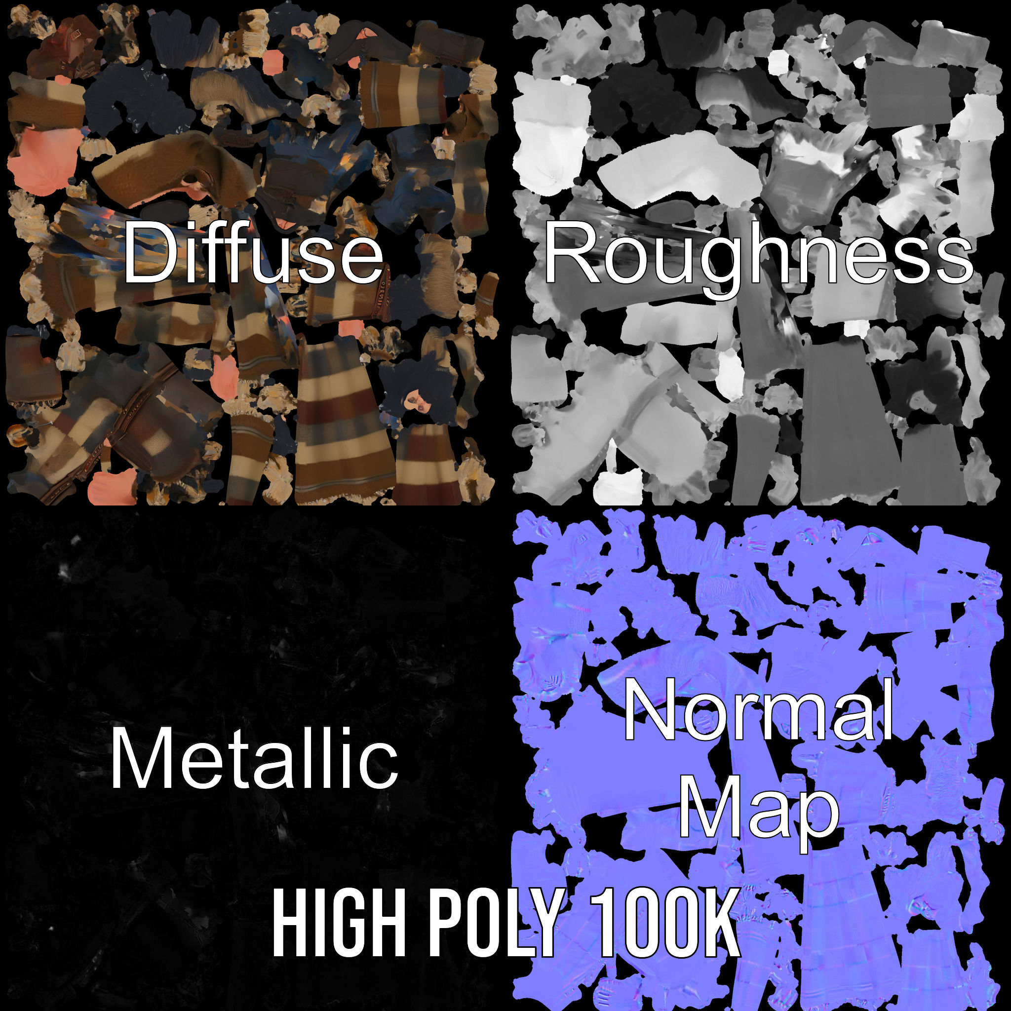 Nomadic Warrior Rigged and Animated D Character Model Low-poly 3D model_3