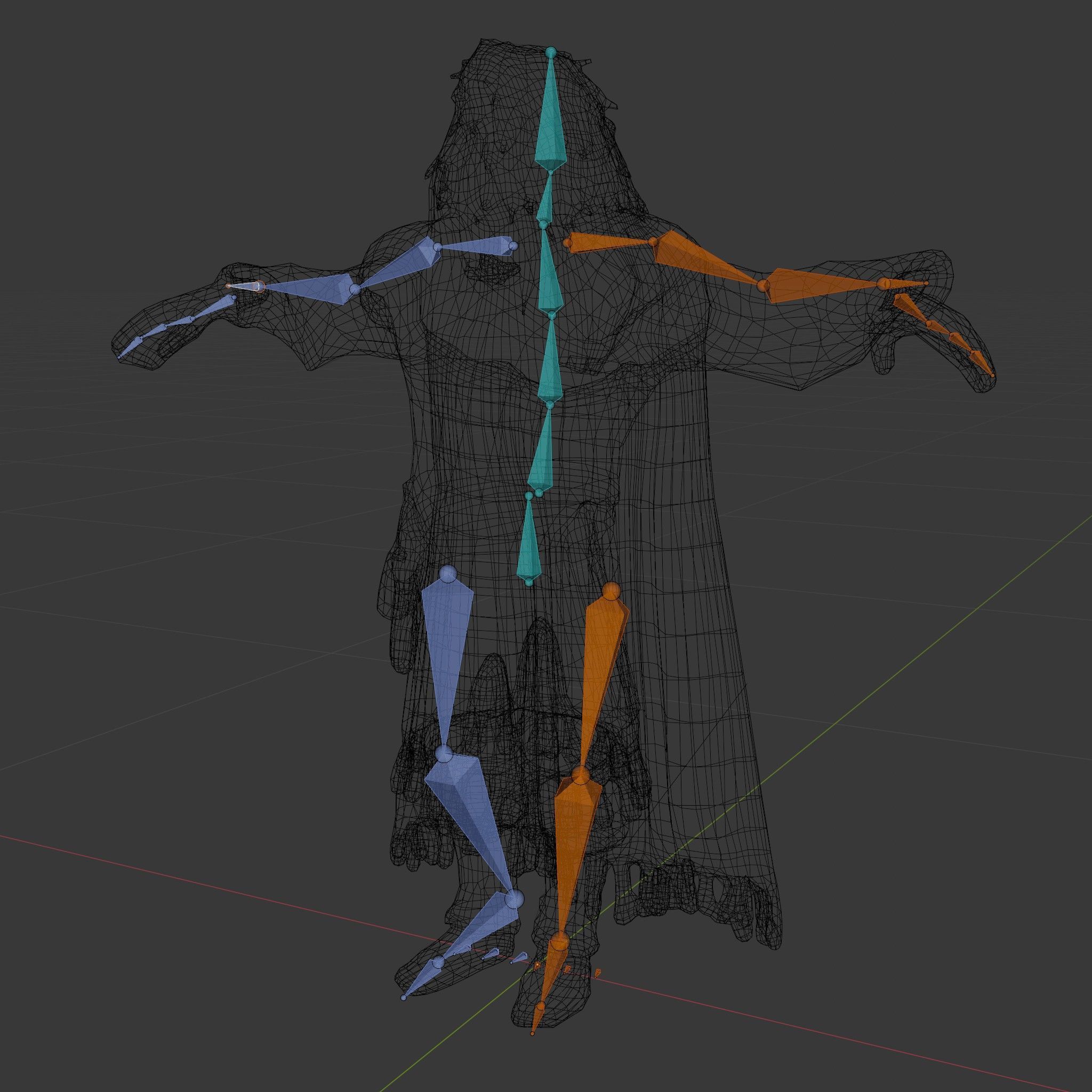 Nomadic Warrior Rigged and Animated D Character Model Low-poly 3D model_6
