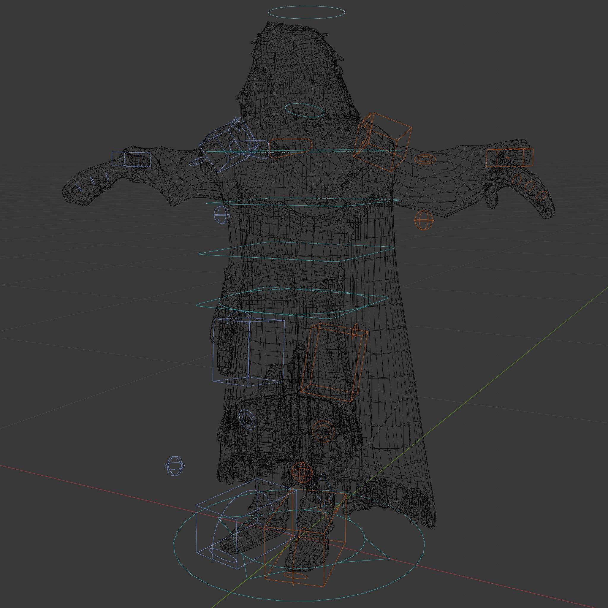 Nomadic Warrior Rigged and Animated D Character Model Low-poly 3D model_5